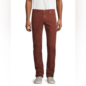 AG Jeans Mens 32 Maroon Corduroy Matchbox Slim Straight Pants